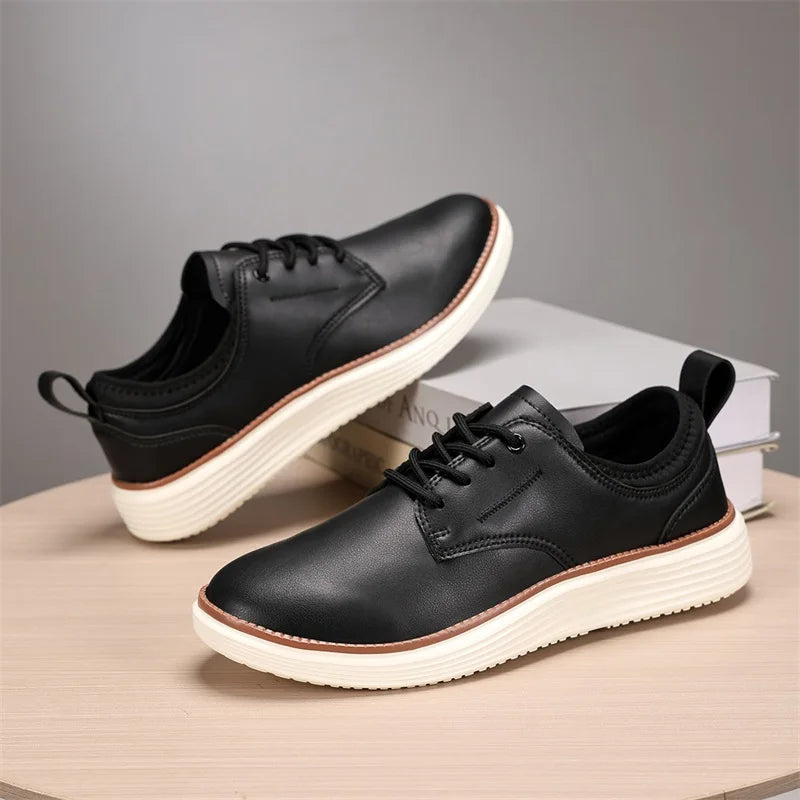 Men's Leather Lace-Up Shoes | Savoni