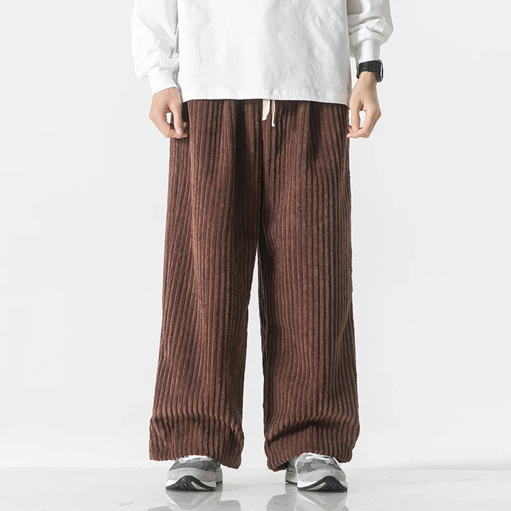 Wide-Leg Trousers Drawstring – Men's Relaxed Fit Casual Pants | Marlowe