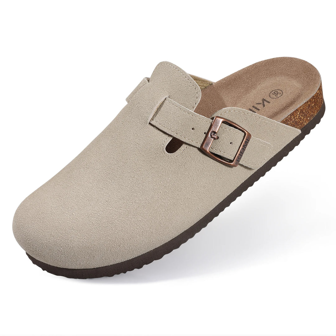 Suede Buckle Clogs – Women's Slip-On Mules | Savona