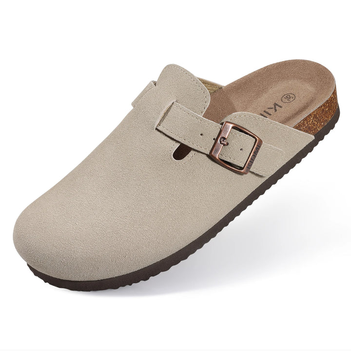 Suede Buckle Clogs – Women's Slip-On Mules | Savona