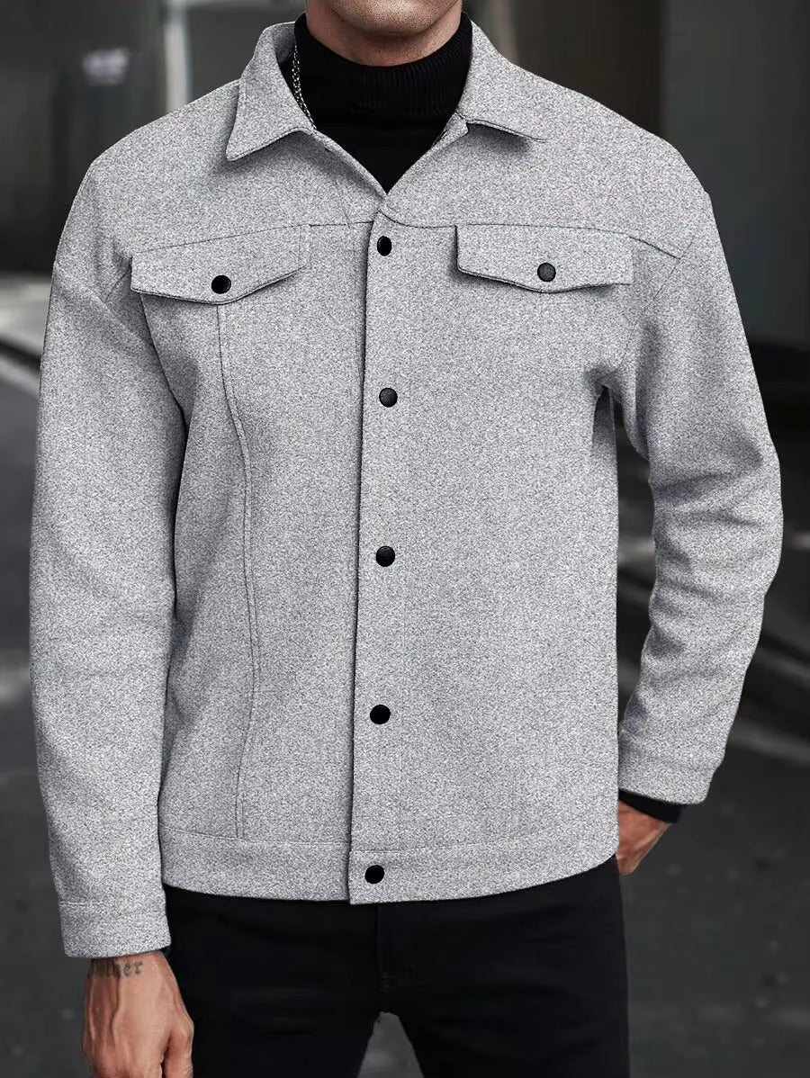 Men's Wool Button-Up Jacket | Savoni