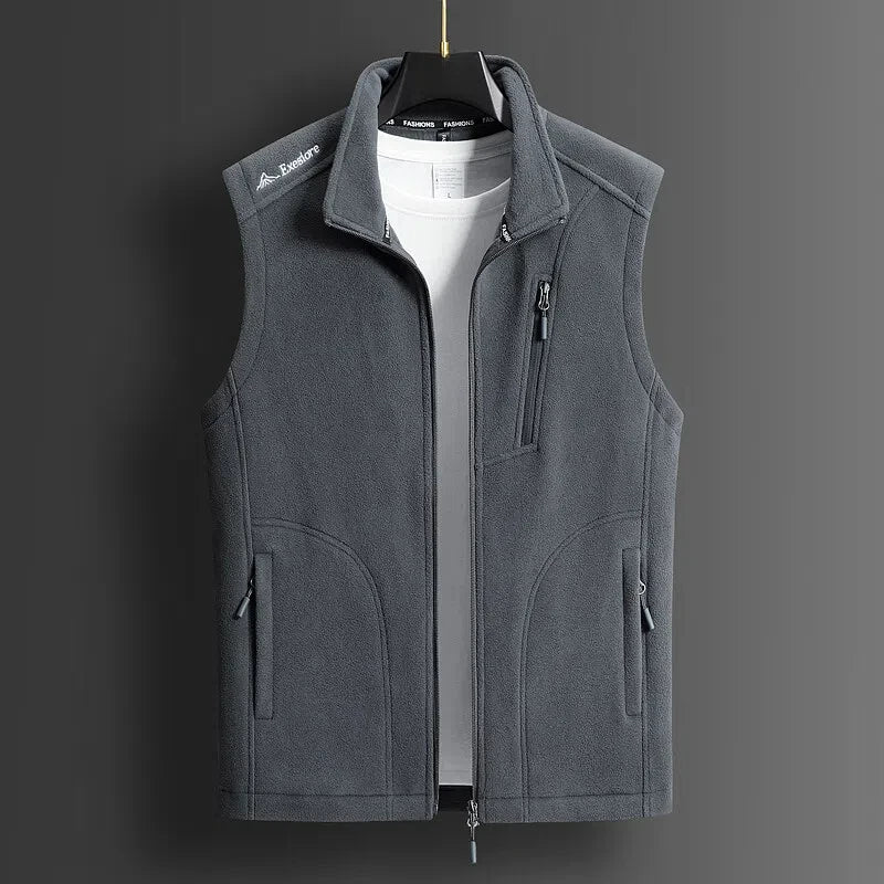 Fleece Zip-Up Vest – Men's Layering Vest | Savoni