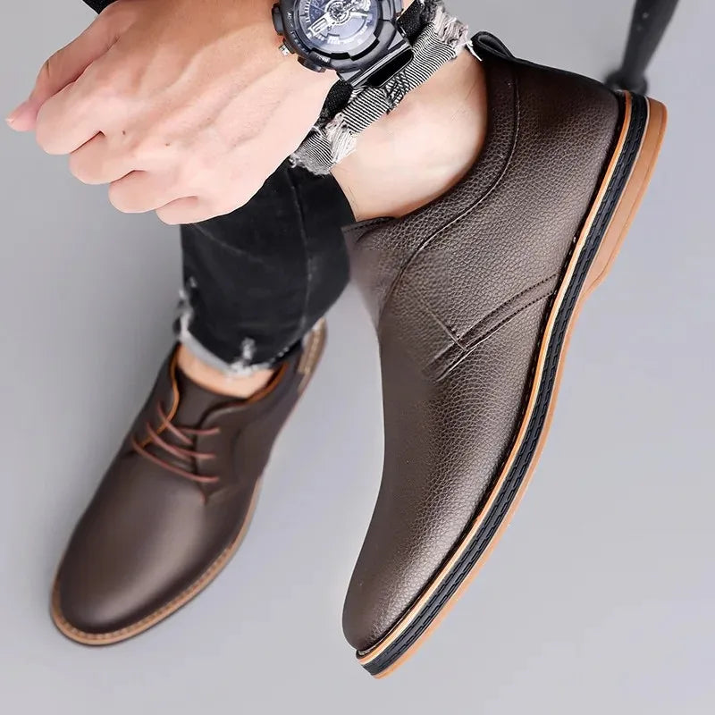Men's Genuine Leather Orthopedic Sneakers | Savoni