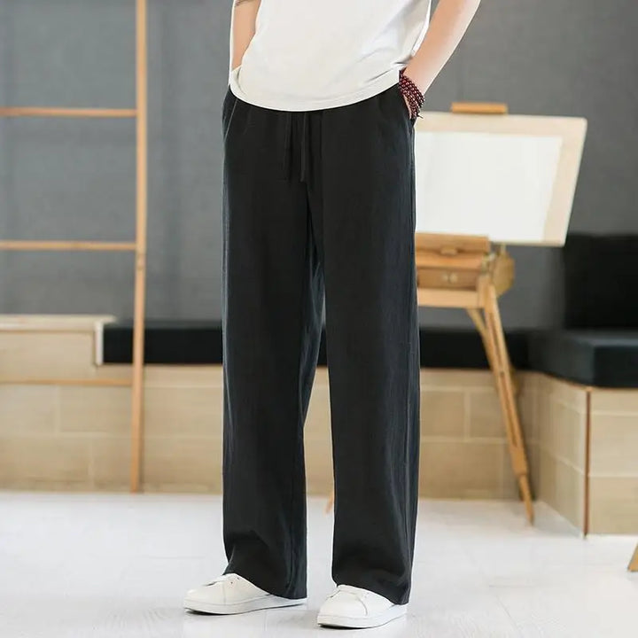 Men's Cotton Linen Sweatpants with Drawstring | Arden