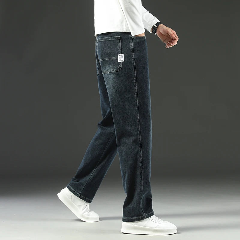 Stretch Straight Leg Jeans – Men's Dark Wash Denim | Arden