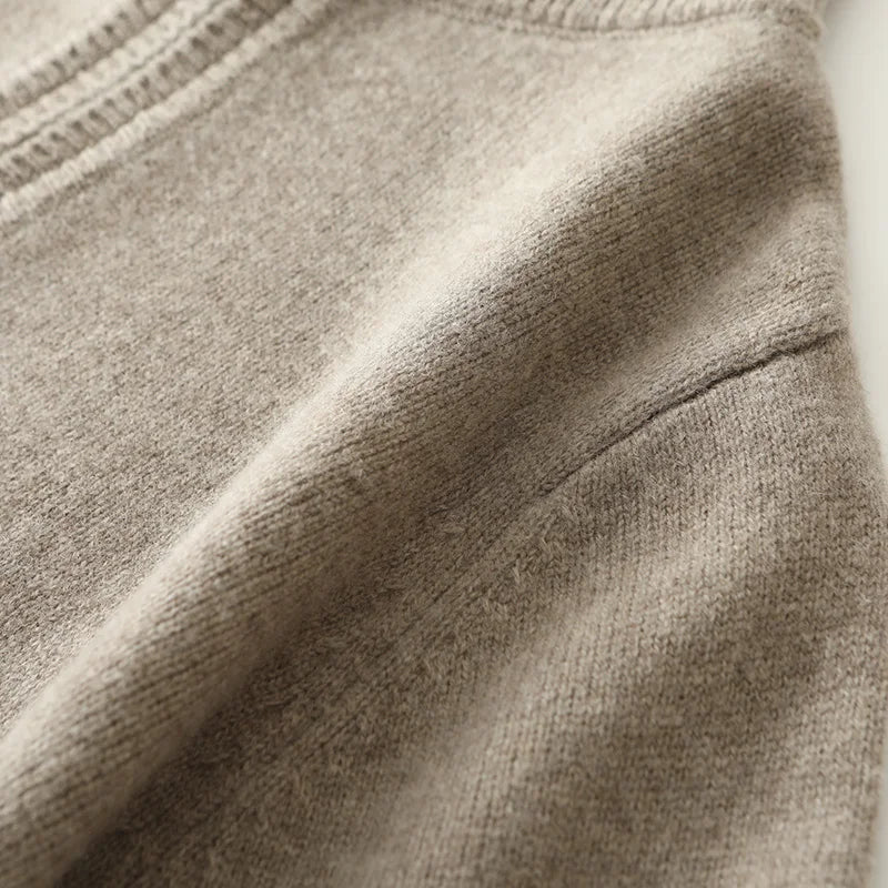 Men's Wool Quarter-Zip Sweater | Savoni