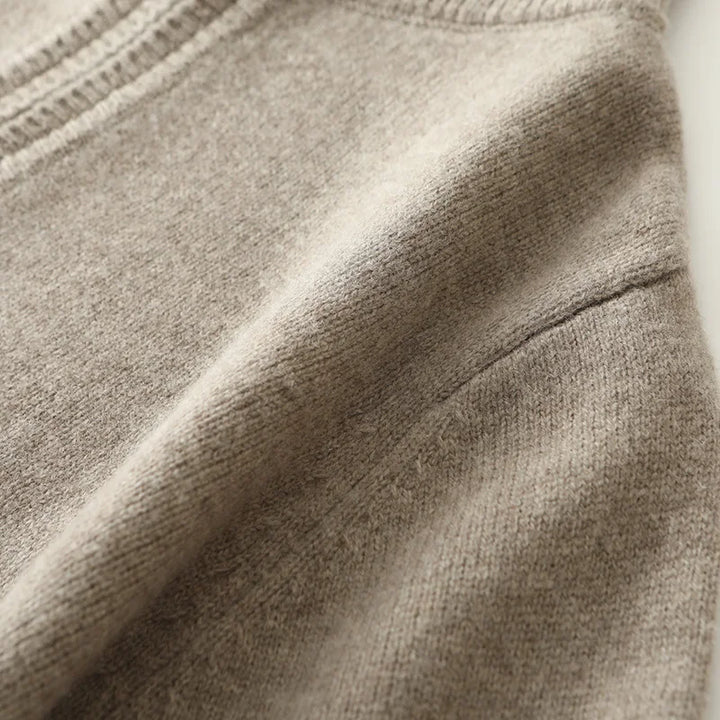 Men's Wool Quarter-Zip Sweater | Savoni