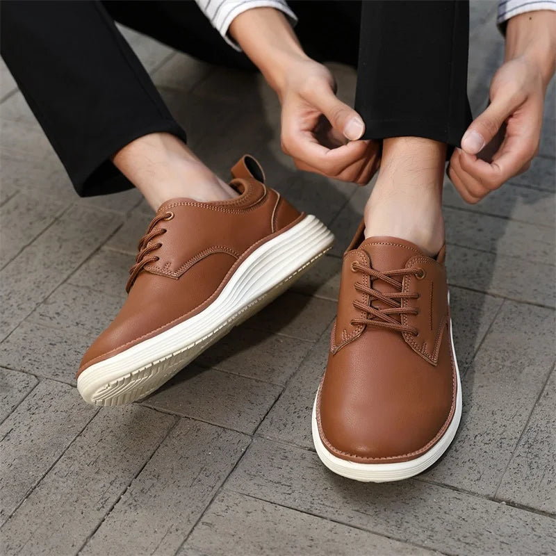 Men's Leather Lace-Up Shoes | Savoni