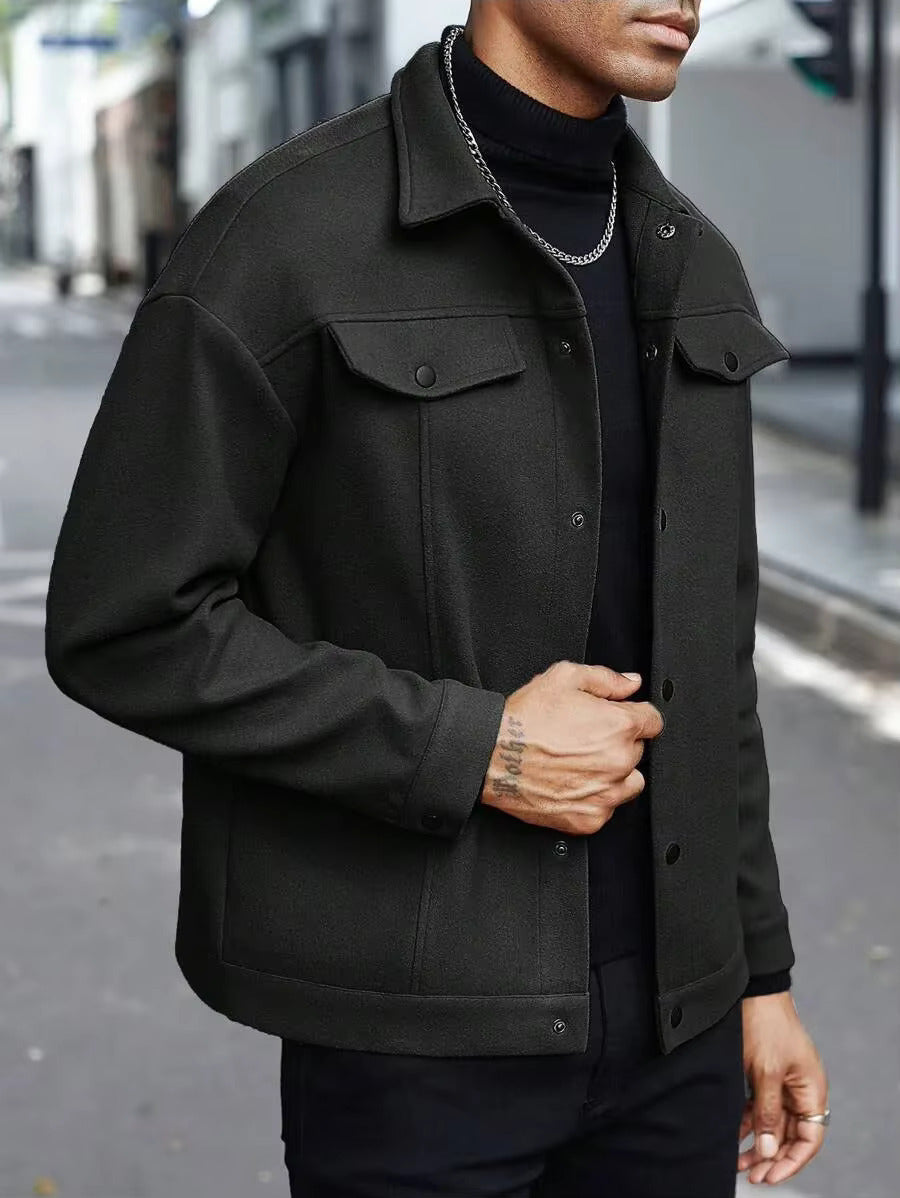 Men's Wool Button-Up Jacket | Savoni