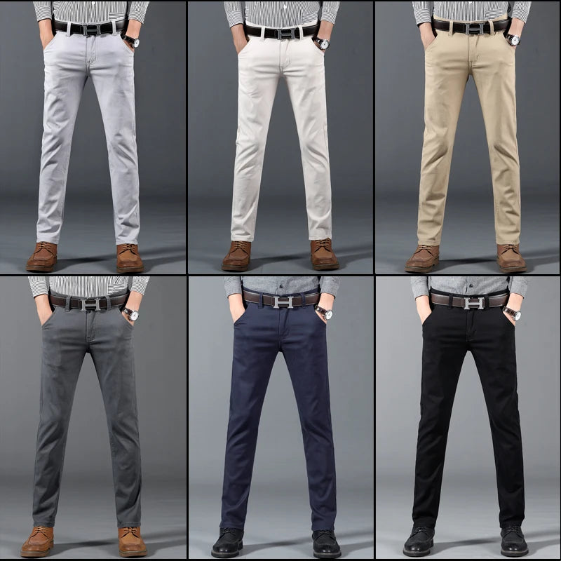 Slim Fit Trousers – Men's Cotton Dress Pants | Savoni