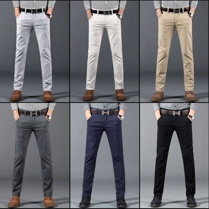 Slim Fit Trousers – Men's Cotton Dress Pants | Savoni