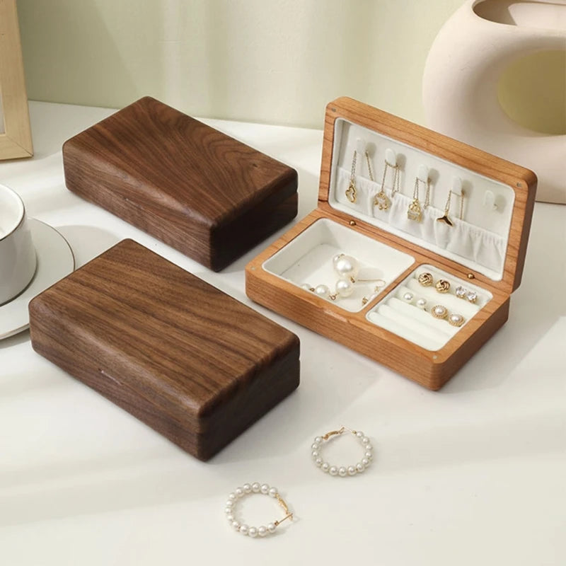 Wooden Jewelry Box – Handcrafted Organizer with Compartments