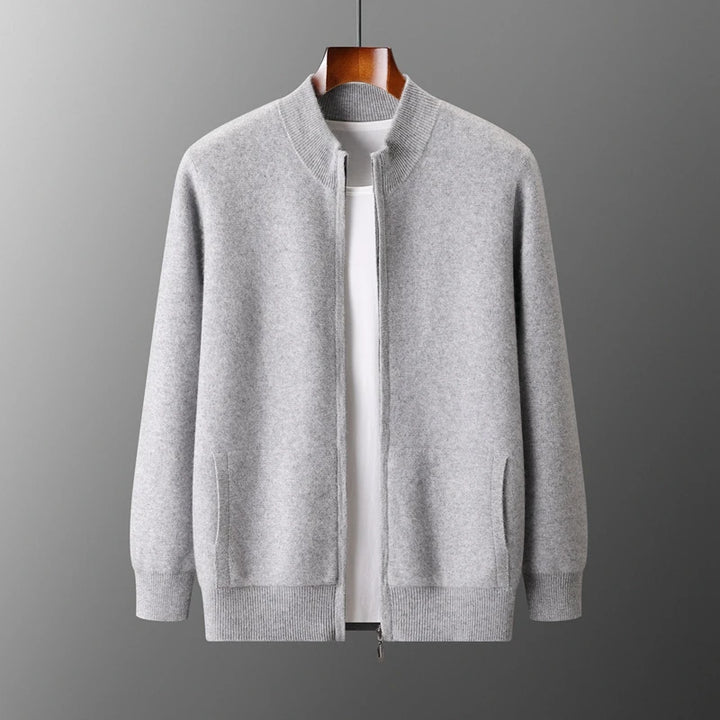 Men's Merino Wool Zip-Up Cardigan | Savonti