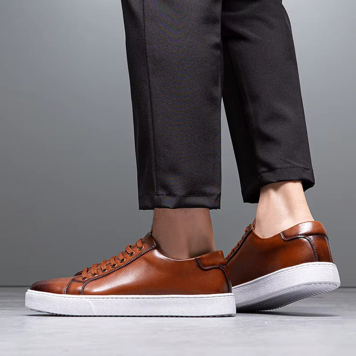 Men's Genuine Leather Sneakers | Savoni