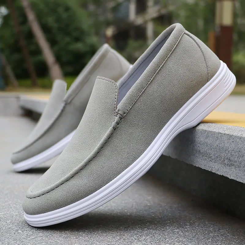 Men's Suede Slip-On Loafers with Orthopedic Footbed | Savoni