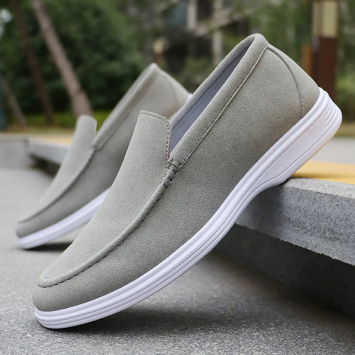 Men's Suede Slip-On Loafers with Orthopedic Footbed | Savoni