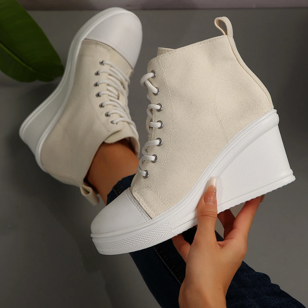 Denim Wedge Sneakers – Women's Casual Shoes | Savona