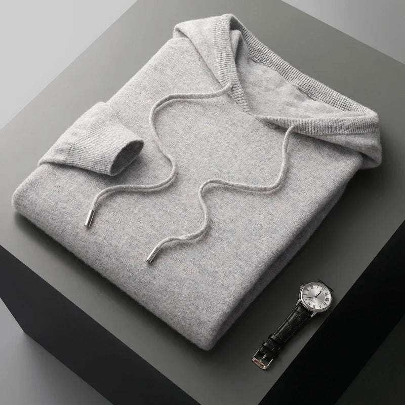 Men's Cashmere Drawstring Hoodie | Savoni