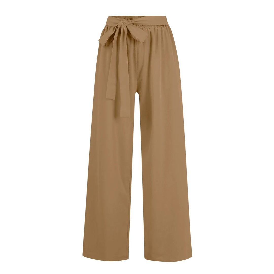 Pleated Wide-Leg Trousers – Women's Tie-Front Pants | Savona