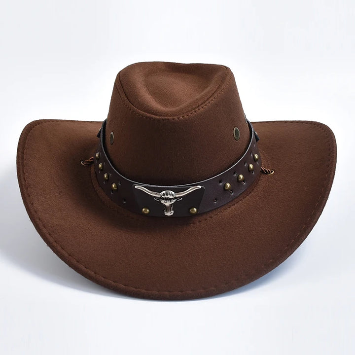 Suede Cowboy Hat – Men's Western Hat with Chin Strap | Harrison
