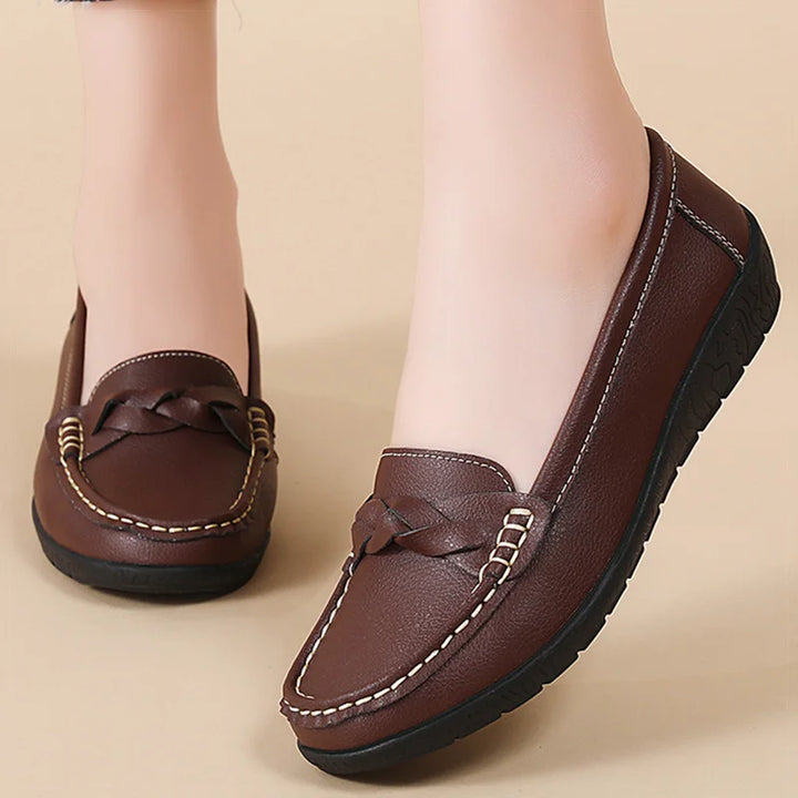 Leather Slip-On Shoes – Women's Cushioned Loafers | Savona