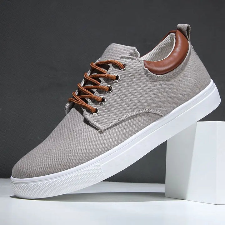 Men's Canvas & Leather Orthopedic Sneakers | Savoni