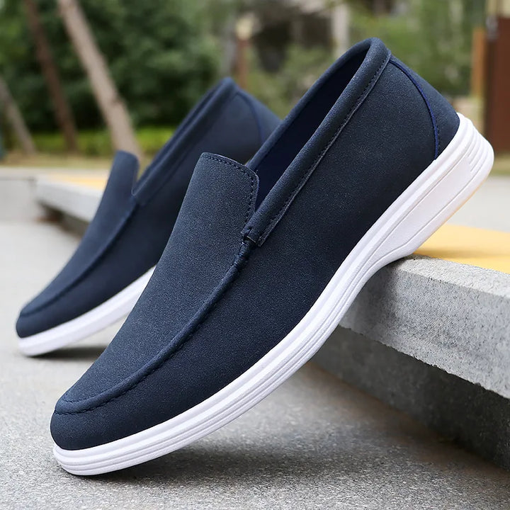 Men's Suede Slip-On Loafers with Orthopedic Footbed | Savoni