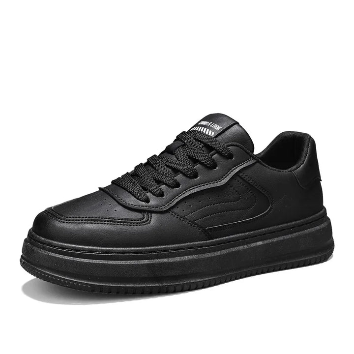 Savoni Men's Leather Lace-Up Sneakers