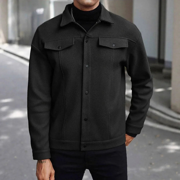 Men's Wool Button-Up Jacket | Savoni