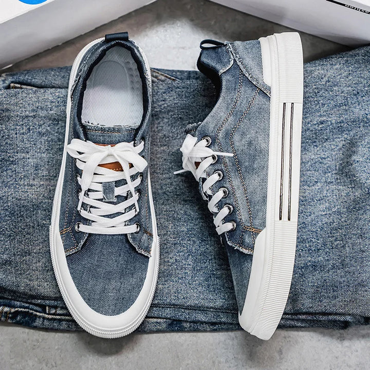 Denim Low-Top Sneakers – Men's Casual Shoes | Arden