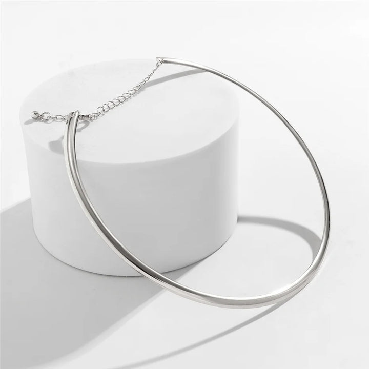 Savona Polished Collar Necklace in Non-Tarnish Metal