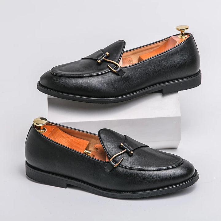 Buckle Leather Loafers – Men's Dress Shoes | Savoni