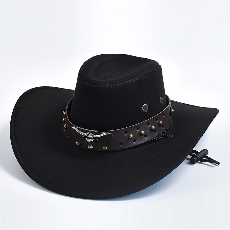 Suede Cowboy Hat – Men's Western Hat with Chin Strap | Harrison