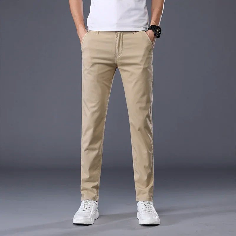 Slim Fit Trousers – Men's Cotton Dress Pants | Savoni
