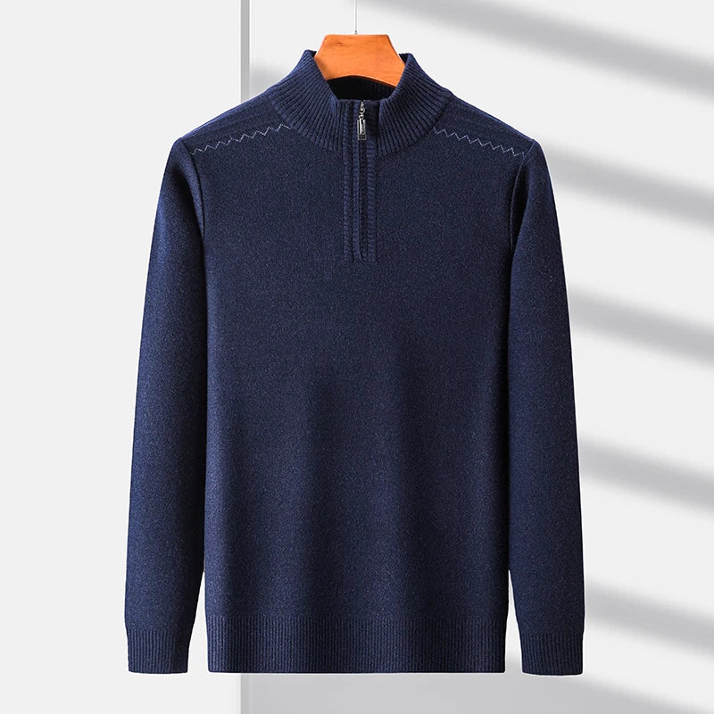 Quarter-Zip Sweater – Men's Wool Blend Knit | Savoni