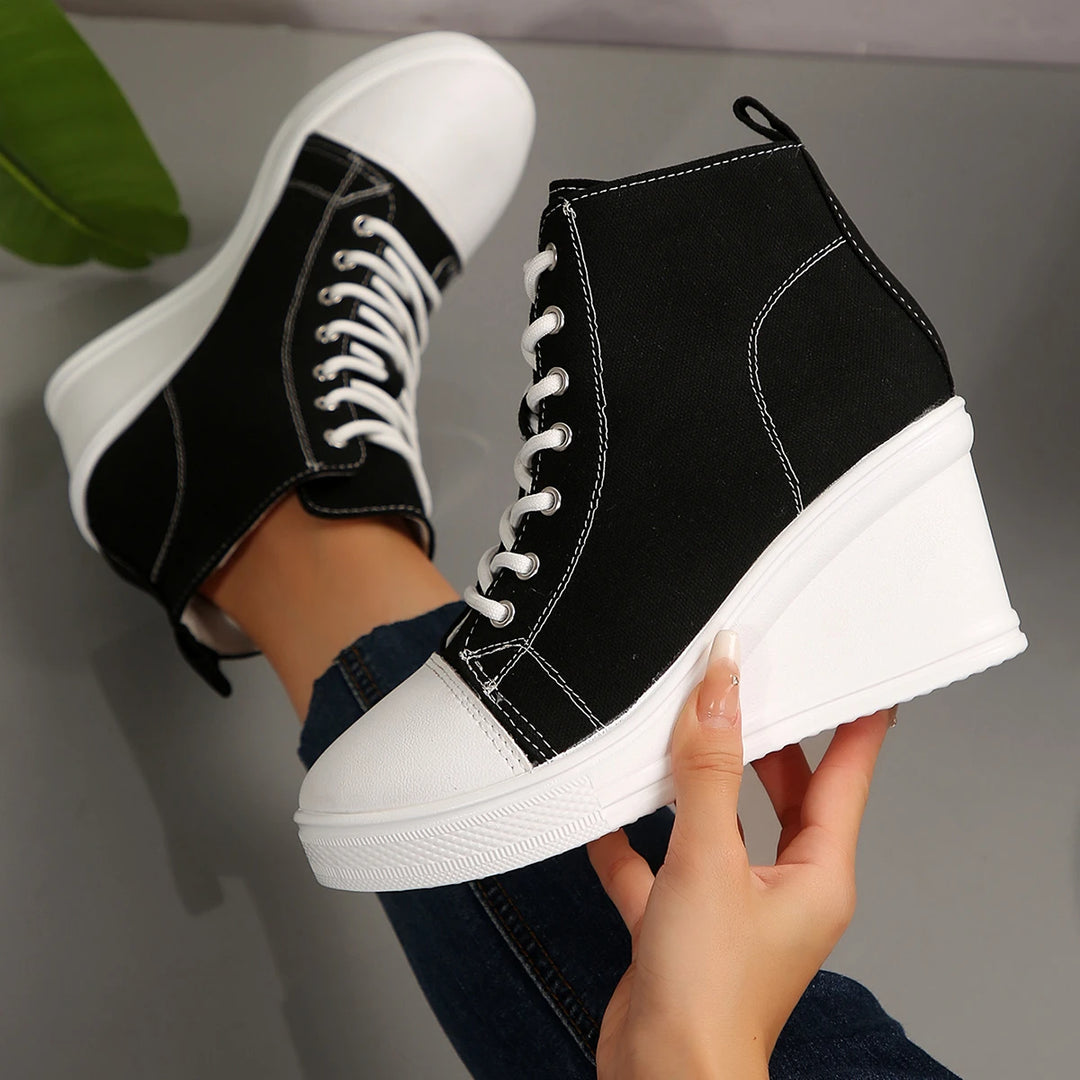 Denim Wedge Sneakers – Women's Casual Shoes | Savona