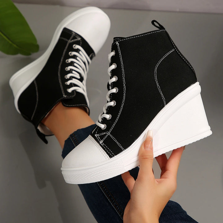 Denim Wedge Sneakers – Women's Casual Shoes | Savona