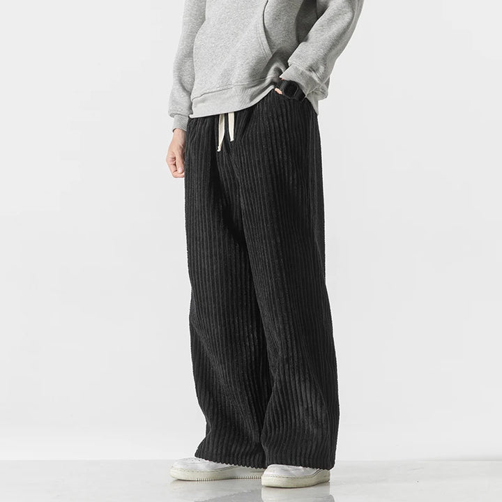 Wide-Leg Trousers Drawstring – Men's Relaxed Fit Casual Pants | Marlowe