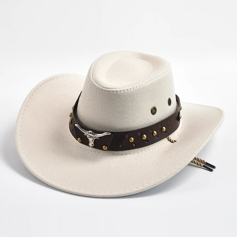 Suede Cowboy Hat – Men's Western Hat with Chin Strap | Harrison