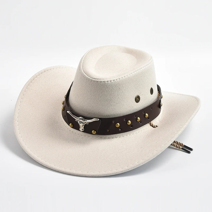 Suede Cowboy Hat – Men's Western Hat with Chin Strap | Harrison