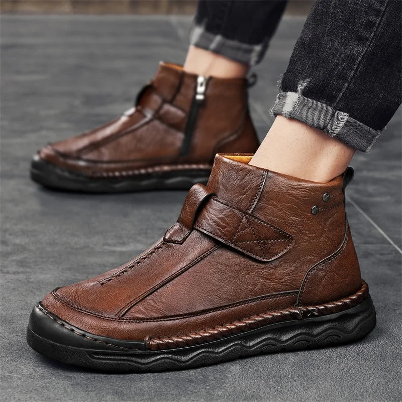 Men's Italian Leather Ankle Boots | Savonti
