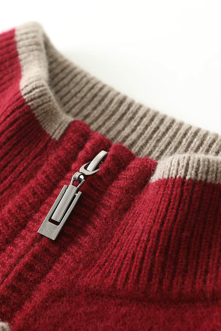 Men's Wool Quarter-Zip Sweater | Savoni