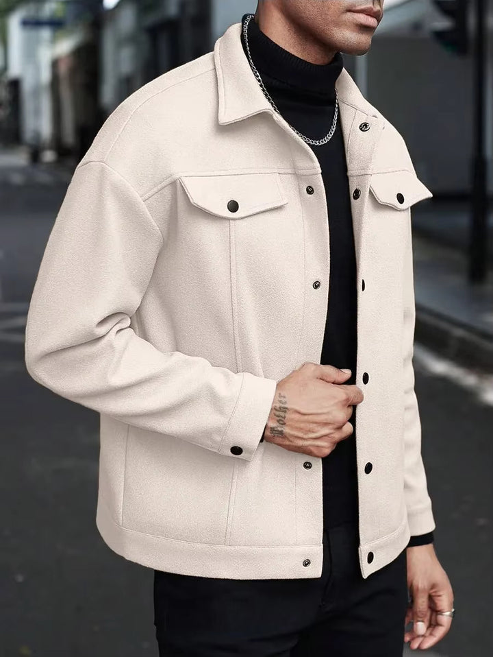 Men's Wool Button-Up Jacket | Savoni