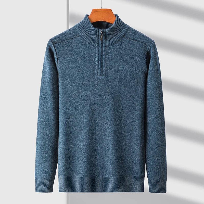 Quarter-Zip Sweater – Men's Wool Blend Knit | Savoni
