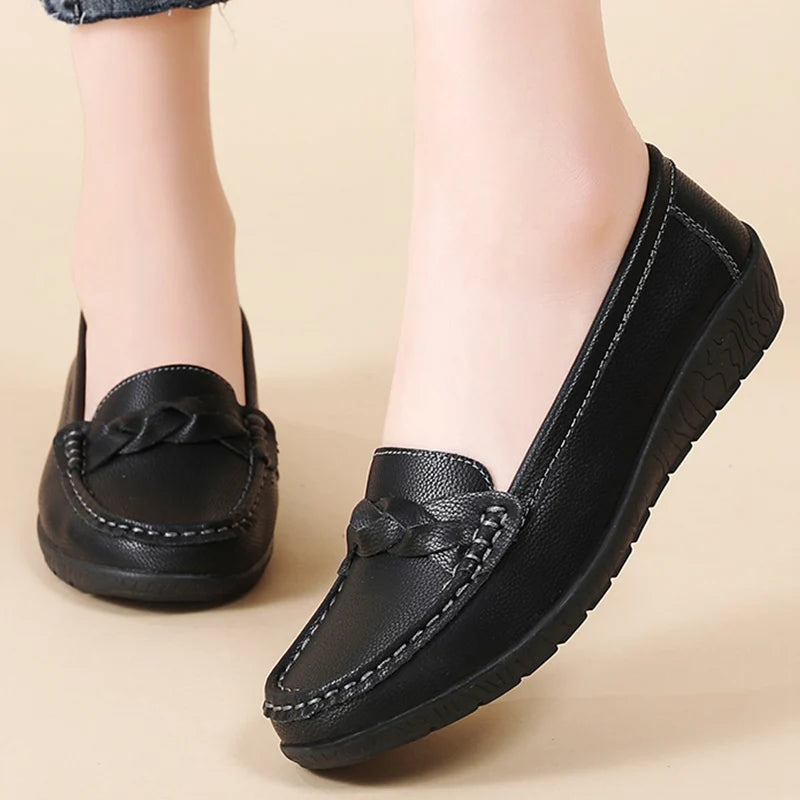 Leather Slip-On Shoes – Women's Cushioned Loafers | Savona