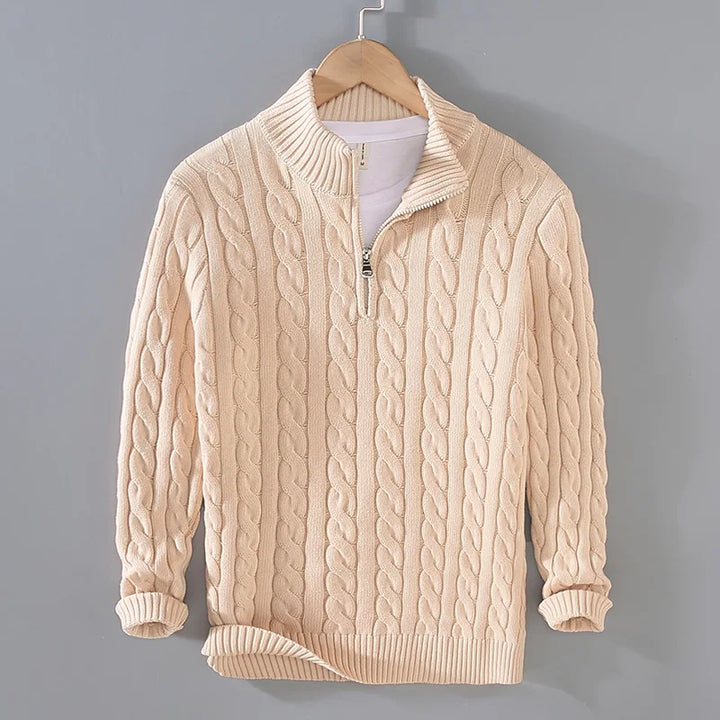 Men's Cotton Half-Zip Sweater | Arden