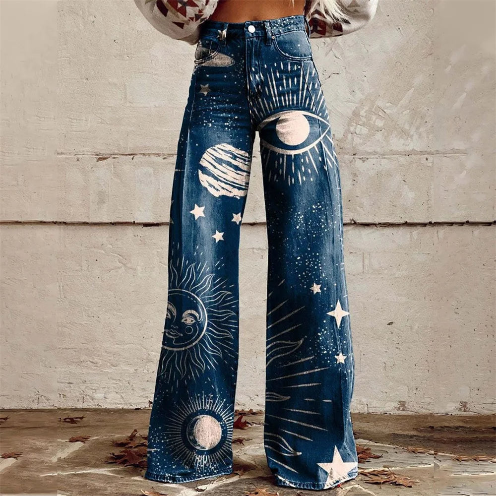 High-Waist Flared Jeans – Women's Wide-Leg Statement Pants | Artemis