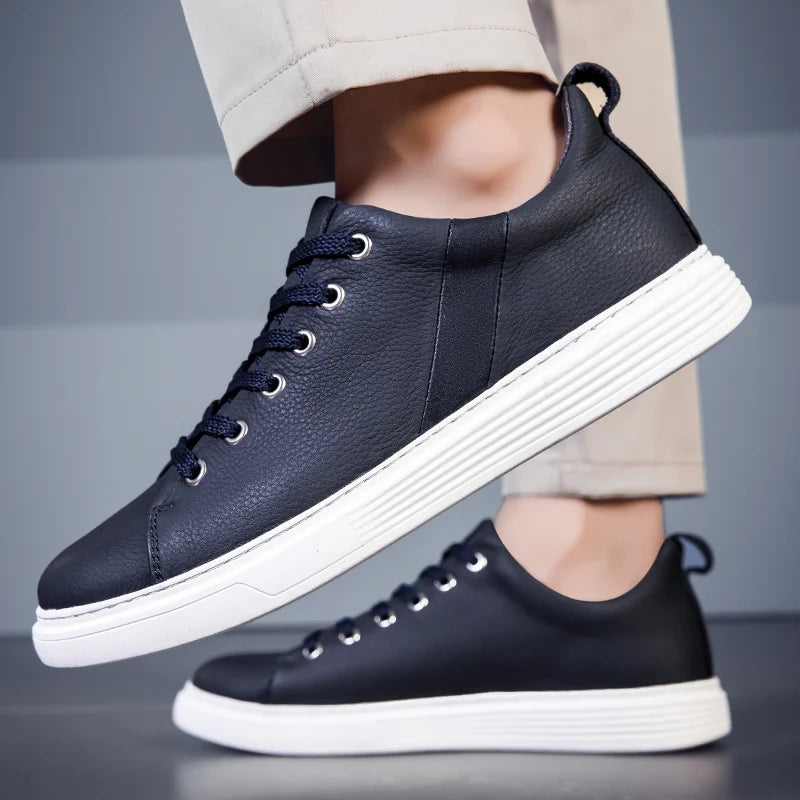 Leather Low-Top Sneakers – Men's Casual Shoes | Savoni