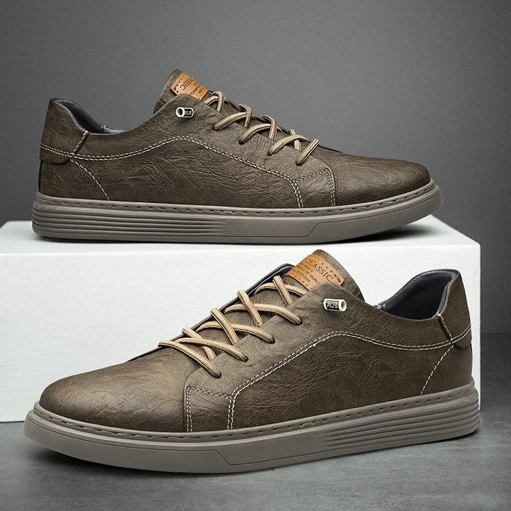 Leather Low-Top Sneakers – Men's Casual Shoes | Verano