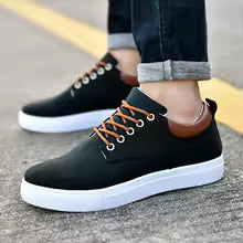 Men's Canvas & Leather Orthopedic Sneakers | Savoni